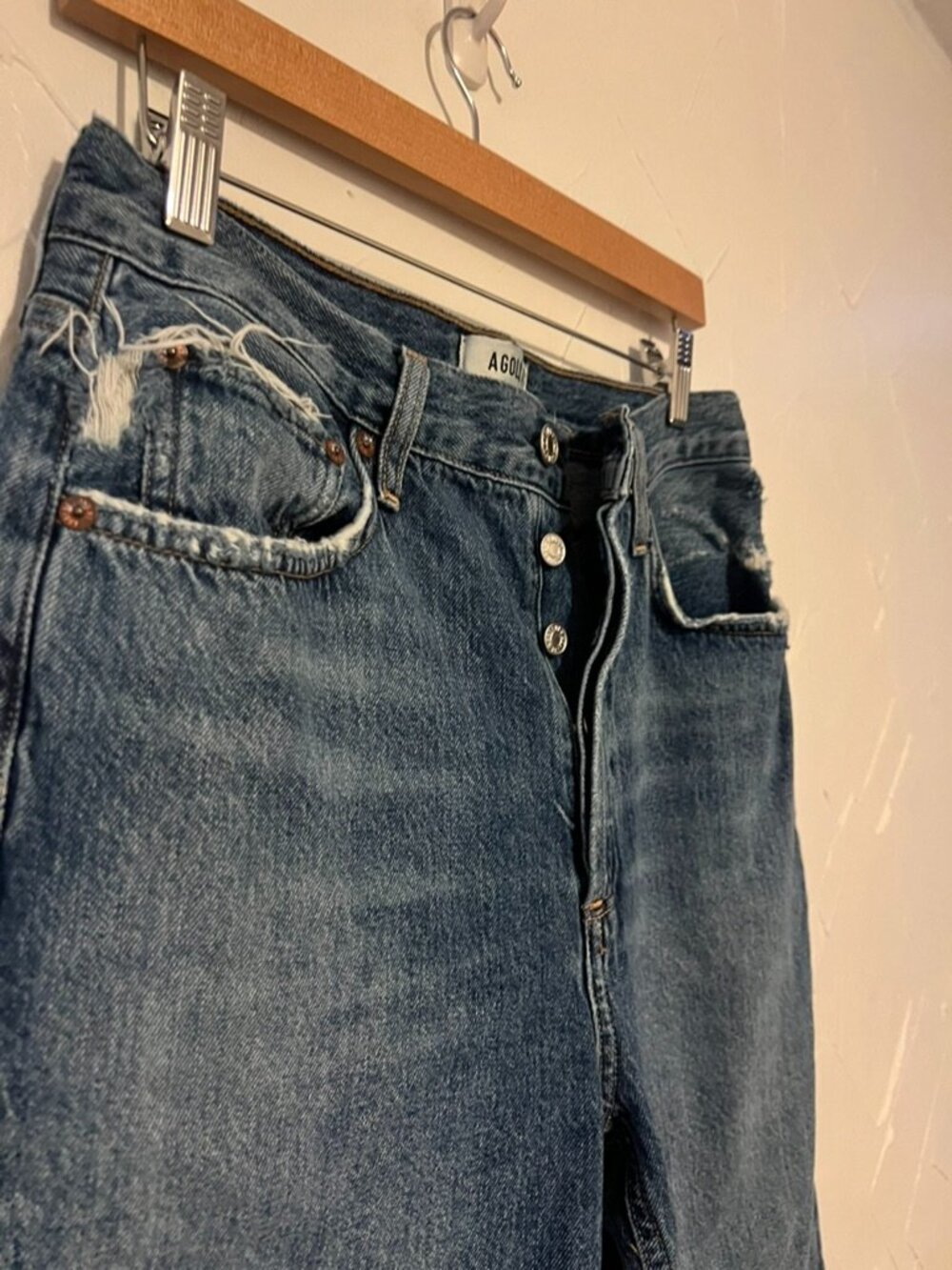 Agolde Riley High Rise Straight Crop In Frequency Size 28 - Picture 5 of 9